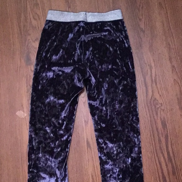 Navy blue velvet pants - Picture 2 of 3